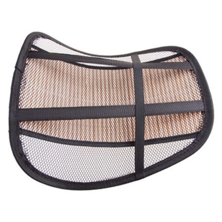 Support under the back of Skyway, anatomical, massage, polyester bamboo, black and beige-2