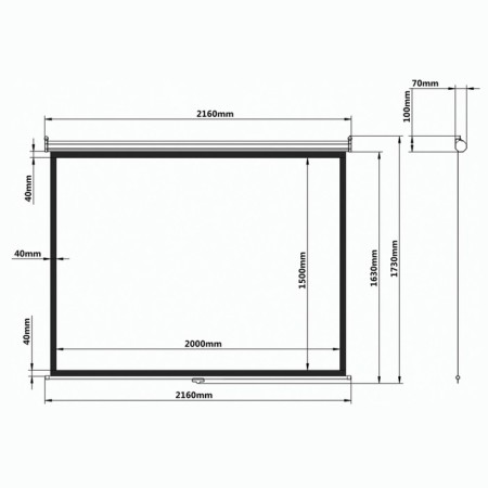 Production screen 150 x 200 cm, Brauberg Wall, matte, wall-8