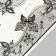 Tattoo on the body black "grid with openwork butterflies" 24x10.5 cm