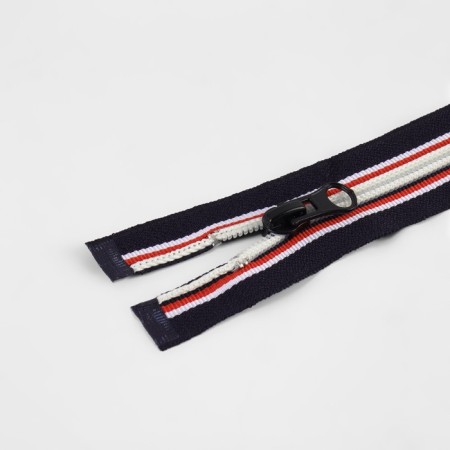 Lightning "Spiral", No. 5, detachable, castle machine, 60 cm, dark blue/red/white color-1