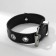 Bracelet Unisex "Hardcore" Sneaking strap, black color in silver