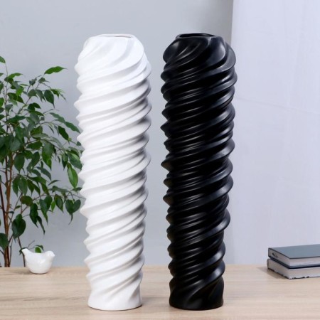 VAZA Keramics Floor "Alan" 9x58 cm, mix (white, black)-1