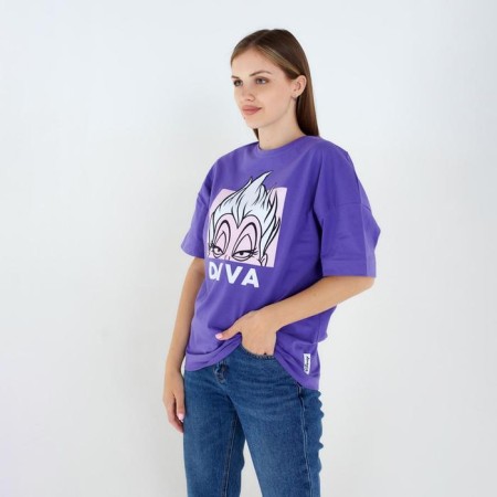 Diva T -shirt Oversize villain, purple color