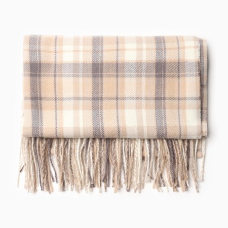Women's stole, beige color, size 70x180 cm-2