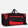 Road bag, 3 parts on lightning, external pocket, long belt, black/red color