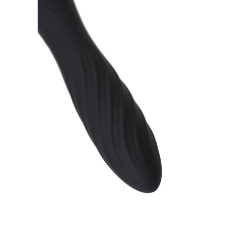 Bilateral vibro -massager Black & Red by Toyfa, silicone, black color, 21 cm-5