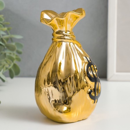 Piggy bank Ceramics "Back with dollar" MIX 12x10x6.5 cm-2