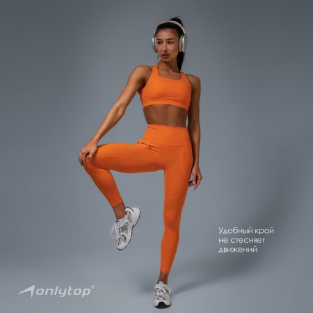 Sports legins Comfort, rr l, Orange color-4