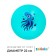 Children's ball zabiaka "Octopus", D = 22 cm, 60 g, Biryuzovoy color