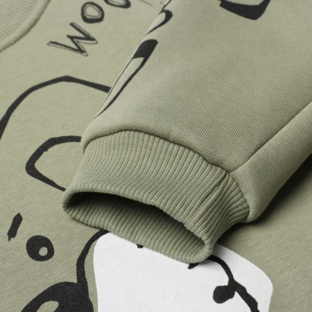 Sweatshirt for a boy, olive color, height 92 cm-2