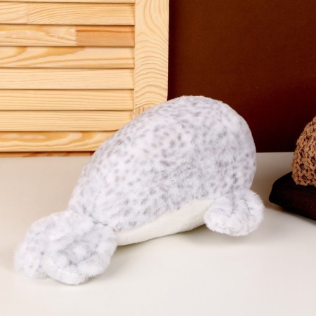 Soft toy "Seal", 32 cm, gray color-3