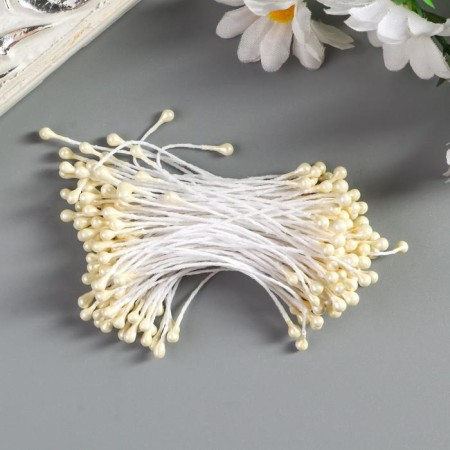 Stamens for artificial flowers "droppings of ivory" (set 130 pcs) length 6 cm