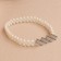 Picking for curtains "Geometry", gum pearls, 2.2 × 7.5 cm, 2 × 45 cm, white color