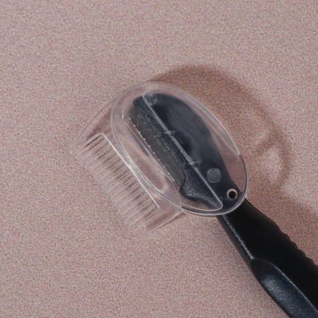 Razor for eyebrow correction, with a protective cover, 11.5 cm, black color-4