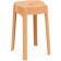 Stool BOVEL Plastic, orange 28x28x45 cm