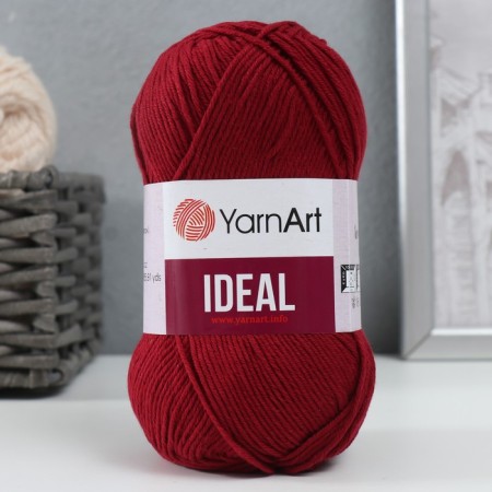Yarn "IDEAL" 100% cotton 170m/50g (238 Bordeaux)