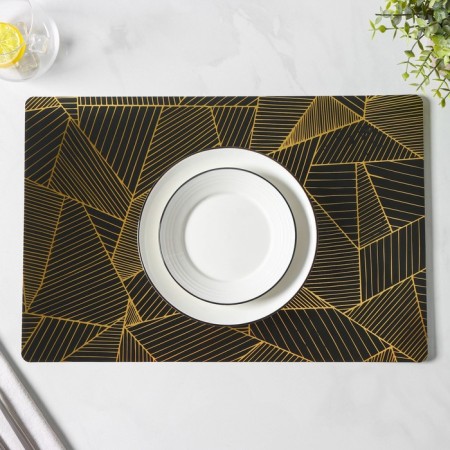Set of serving napkins Magistro, 4 pcs, 45 × 30 cm, black color-5