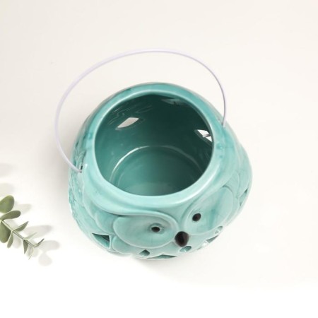 Ceramics candlestick for 1 candle "Eagle Puzatik" 12x14x12 cm, mix-2