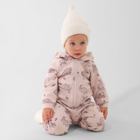 Kit: sweatshirt and pants Kroshka I "Bunny" Growth 86-92 cm-3