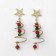 New Year! Earrings "New Year" hanging, spiral, red-green color in gold