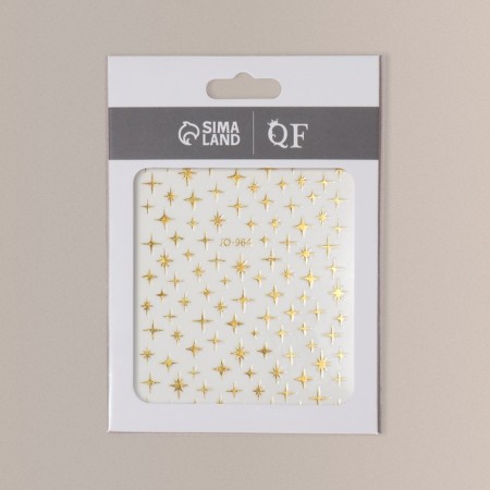 Star stickers "Star", voluminous, metallized, golden color-5