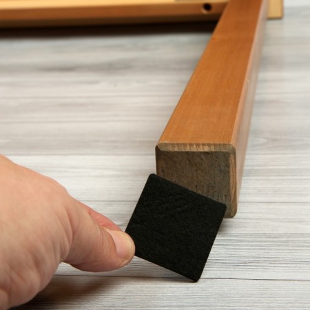 Furniture tundra, 40 x 40 mm, square, black, 8 pcs.-8