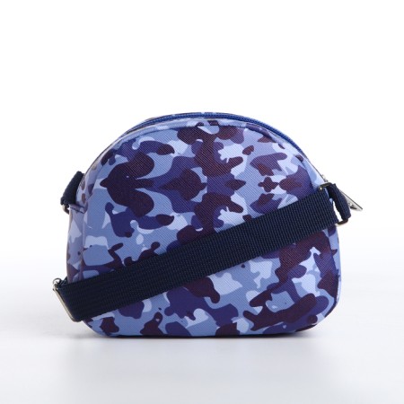 Bag's bag with zipper, blue color/camouflage-1