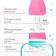 A bottle for feeding "Trend. Kotorusalka ”, classic throat, 250 ml., From 3 months, fitted, with handles, pink color