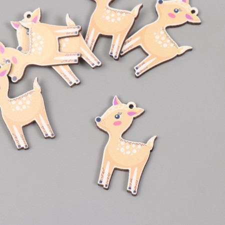 Decor for creativity tree "Olenenok" set of 6 pcs 4x2.6x0.3 cm