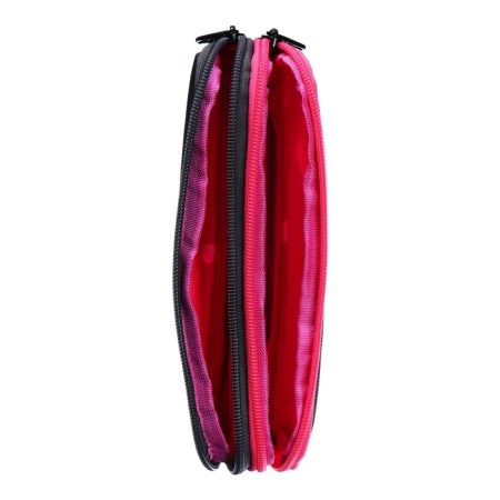 Penal soft, 2 compartments, voluminous, 90 x 220 x 40 mm, stavia "flamingo" gray/pink 86225-3