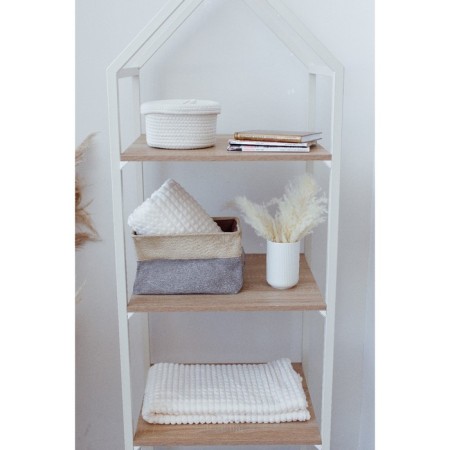 Box for storing things LADOM, 31.5 × 23x19 cm, gray-beige color-5