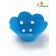 Veterinary collar made of felt "chamomile", size l, blue