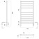 Domoterm electric heated towel rail "Cuba" P10, 500x1000 mm, right, black matte