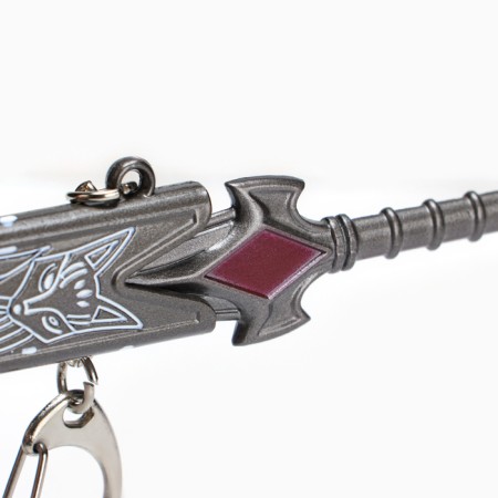 Souvenir weapon suspended mini "Genshin Sword", keychain, 20 cm, silver-4