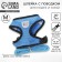 Drinking harness with a leash and reflective patch, m, ok 33, og 32-43, blue
