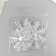 Decor for creativity "Snowflake" silver, 6 cm (set 6 pcs)