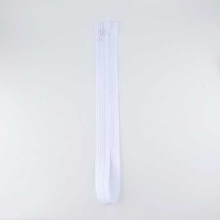 Lightning "Tractor", No. 8, connective, 2 locks, locks automatic, 100 cm, white color-2