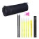 Cleaning set 10 objects (pencil case 65 x 210 mm, pens 4 pieces Blue, ruler 15 cm, sharpener, pencil 2 pieces, textbook), gray