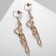 Earrings Metal "Gothic" skeleton, color gold