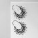 Earrings Metal "East" Sun, Color Black Silver