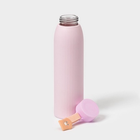 Water bottle "Bear", 300 ml, h = 21 cm, glass, mix-1