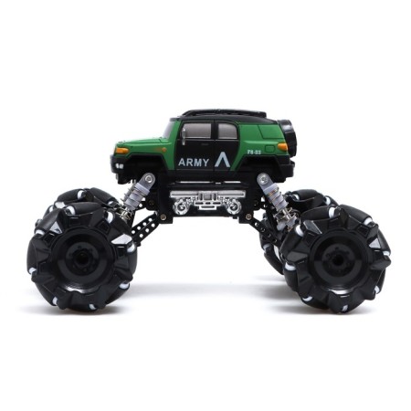 Army radio -controlled jeep, 4WD, drift, works on the battery, green color-1