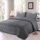 A set with a blanket "Iolanta": size 240x260 cm, 50x70 cm - 2 pcs, color Stone