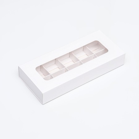 Folding box under 10 sweets, white, 9.8 x 22 x 3.5 cm-2