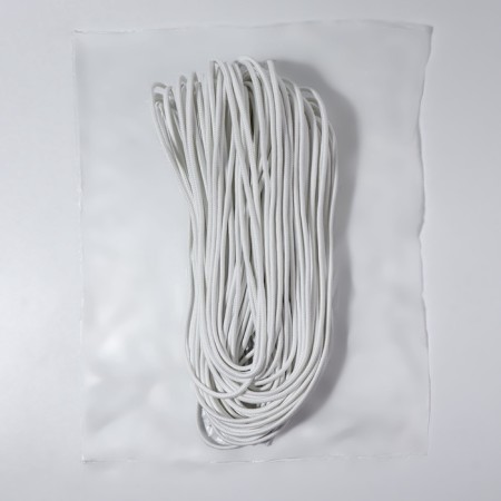 Shoes for shoes, steam, round, 4 mm, 110 cm, packing 25 pcs, white color-4