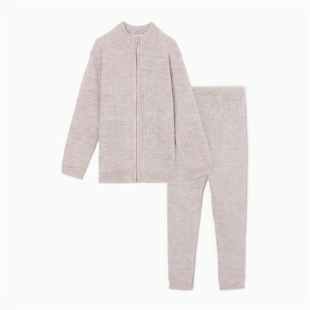 Costume (sweater and trousers) children's minku, beige color, height 122 cm