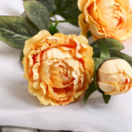 Artificial Flowers "Elsa Peony" D-10 cm 64 cm, light yellow-1