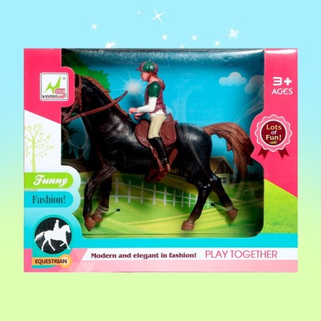 Set of a game horse with a doll, with accessories-7