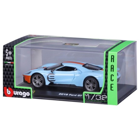 Racing machine BBURAGO 2019 Ford GT Heritage Edition, Die-Cast, 1:32, Orange-blue color-12