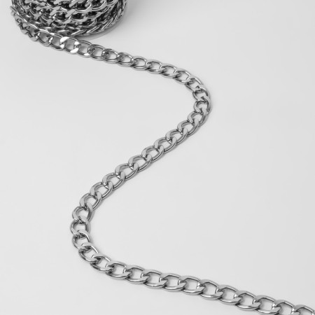 A chain for a bag, metal, flat, 18 × 13 mm, 10 ± 0.5 m, silver color-2